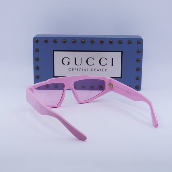 Gucci GG1591S 003 Cat Eye Sunglasses - Pink with GG Pattern/Pink - Picture 6 of 10